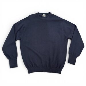 vintage PING for Karsten lambswool and angora blend Navy crewneck Golf sweater